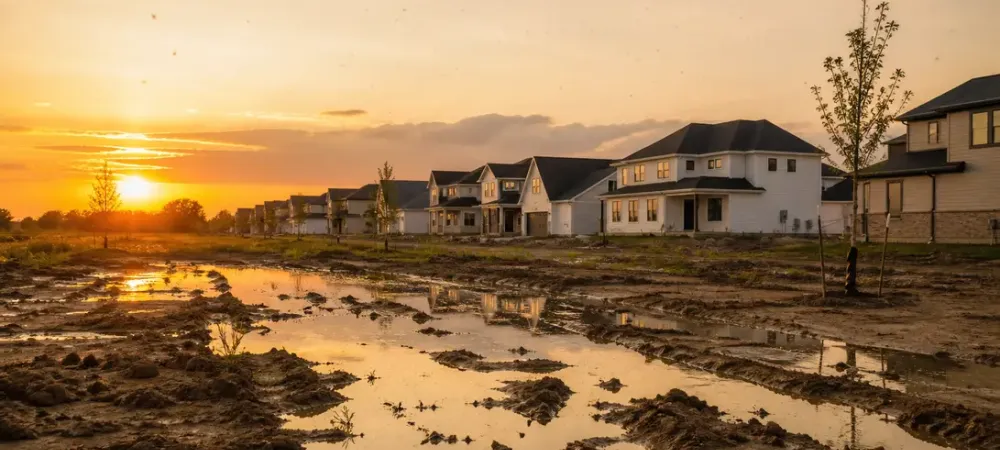 standing water in a new construction community