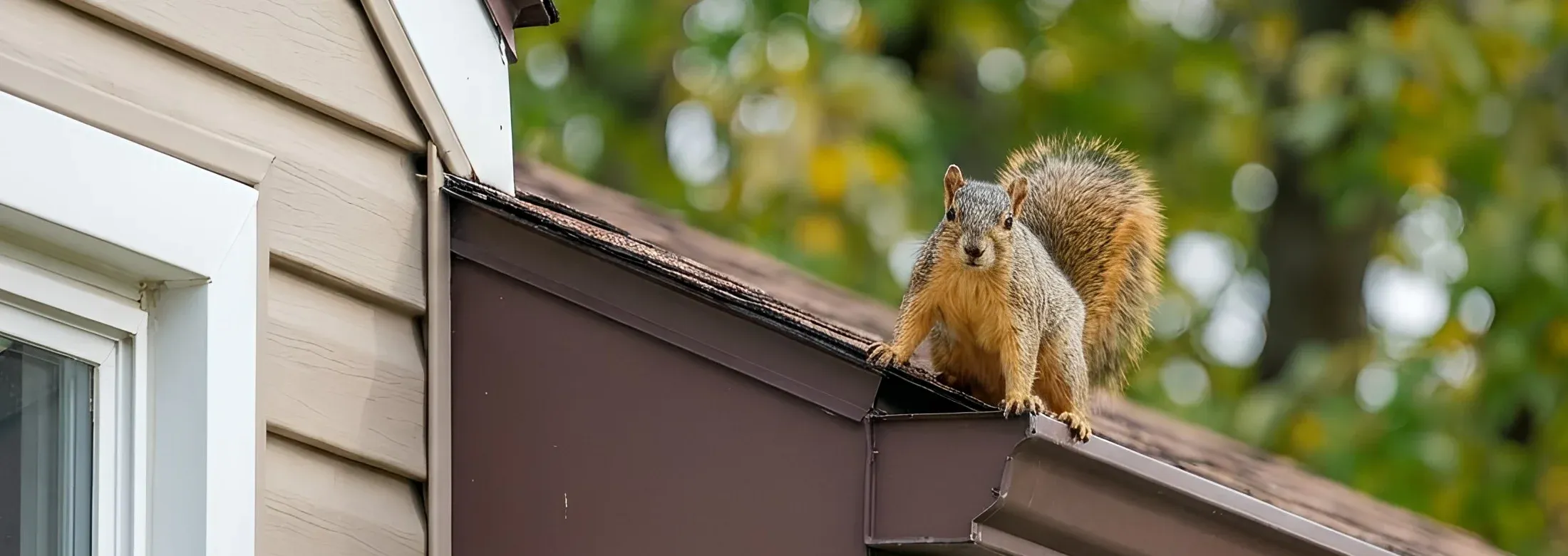 squirrel on a house