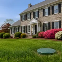 termite bait station in front of a Northern Virginia house